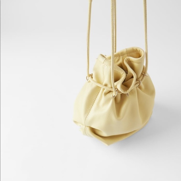 ZARA Leather Double Strap Bucket Bag - Picture 4 of 6